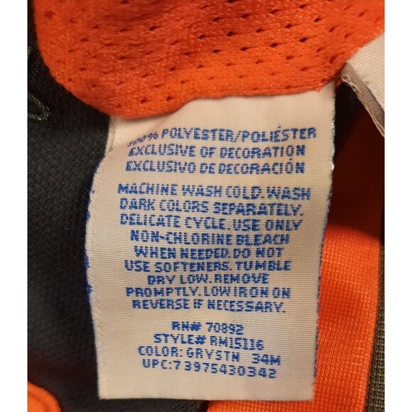 Starter Reversable Athletic Shorts S (28-30) Orange & Gray Polyester Men's Worko - Picture 8 of 9